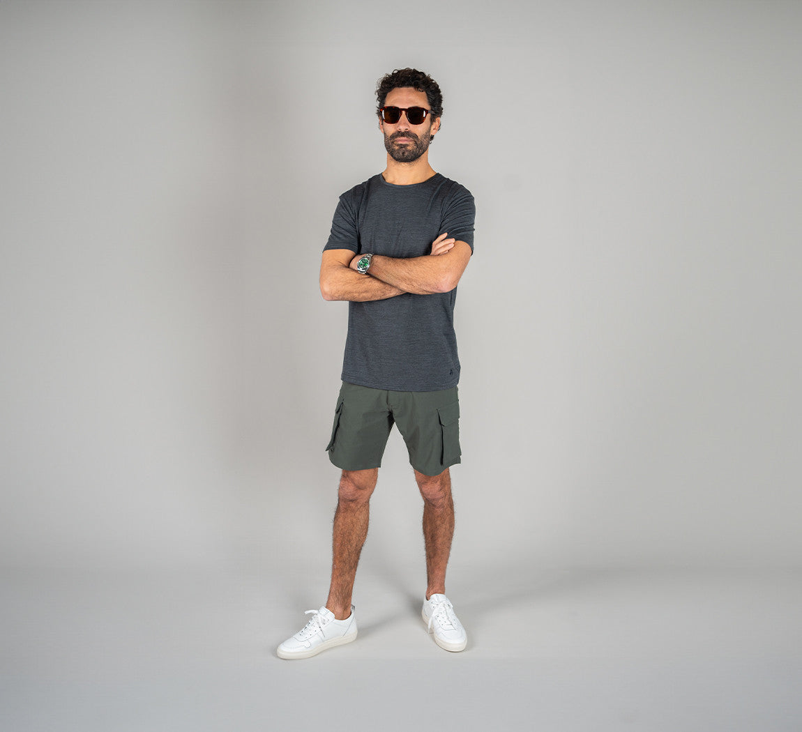 ACTION MERINO T-SHIRT Gris Anthracite 