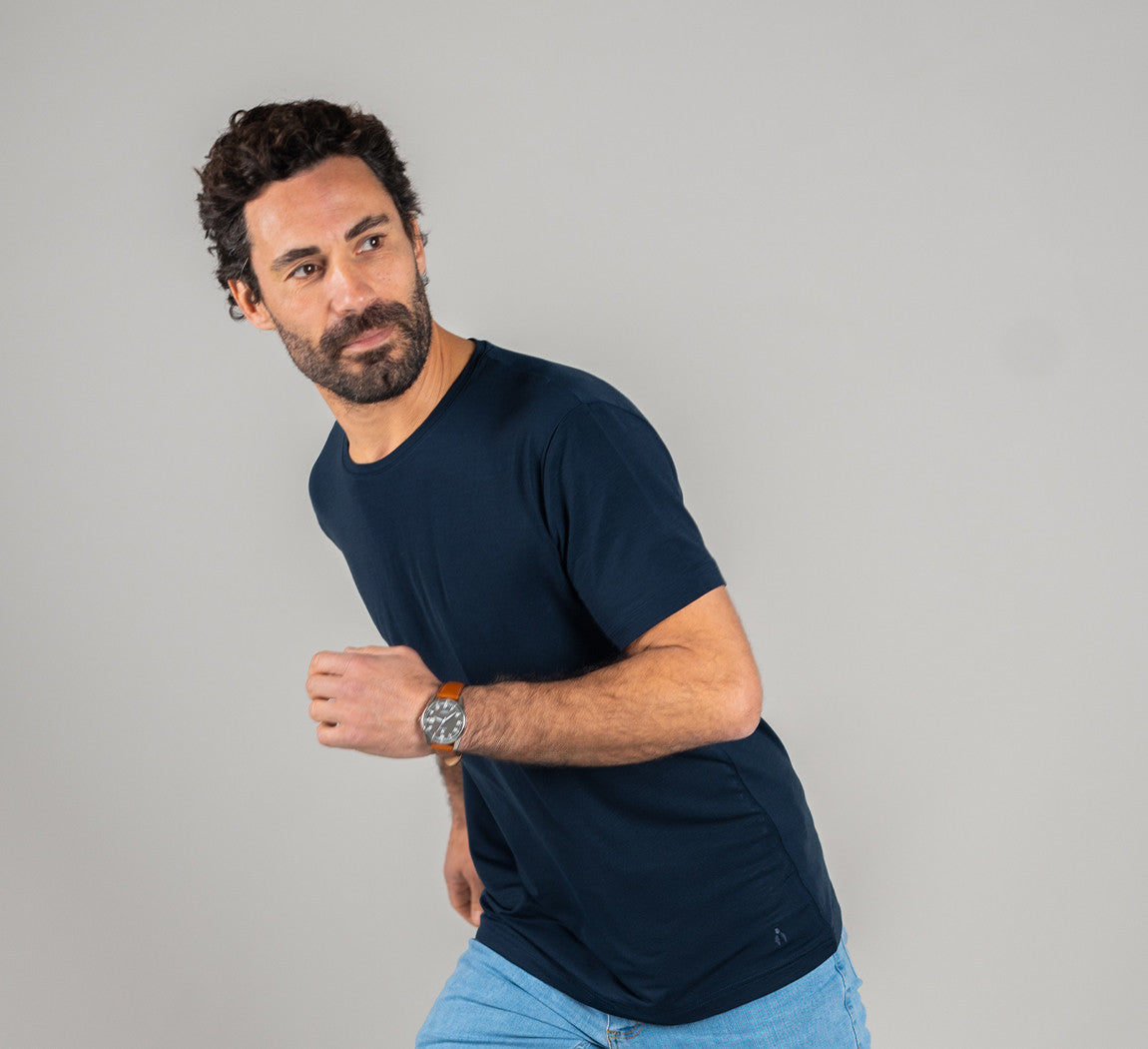 ACTION MERINO T-SHIRT Bleu Chic 