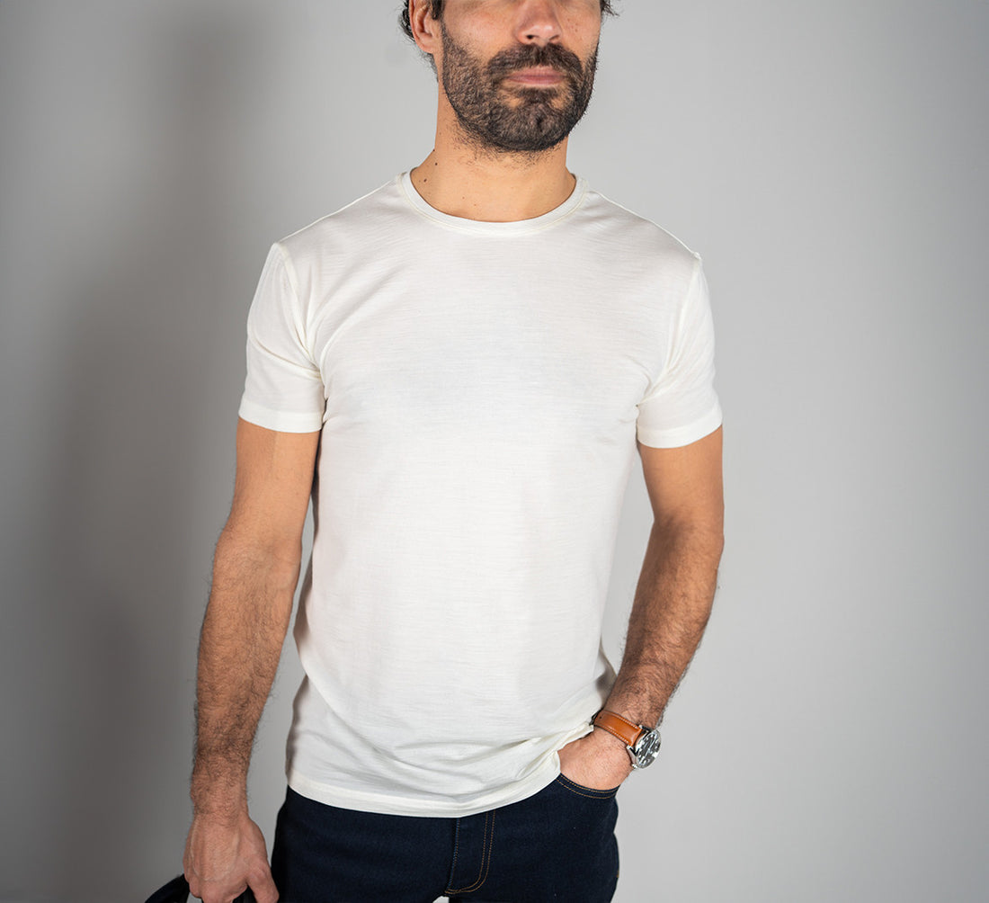 ACTION MERINO T-SHIRT Ivoire 
