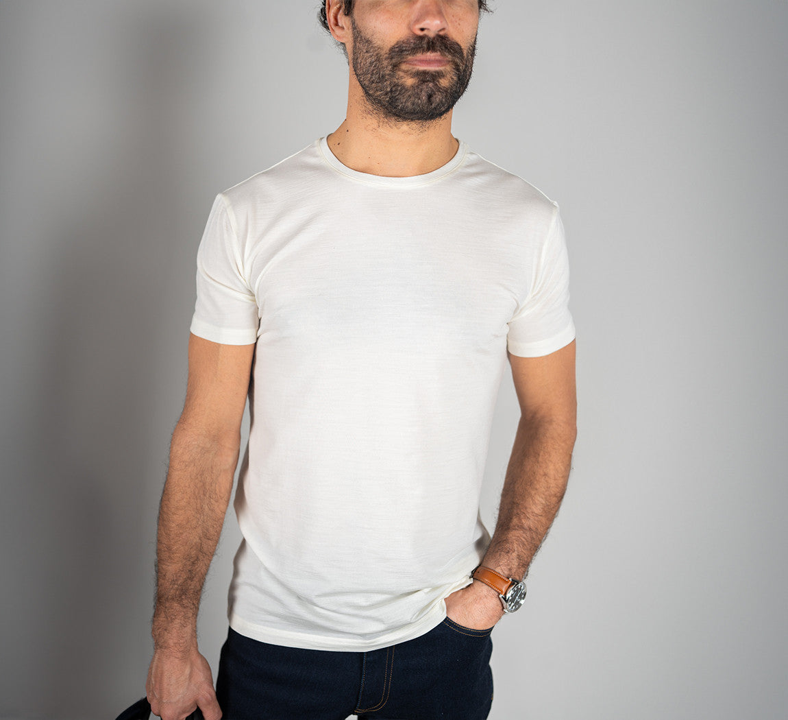 ACTION MERINO T-SHIRT Ivoire 
