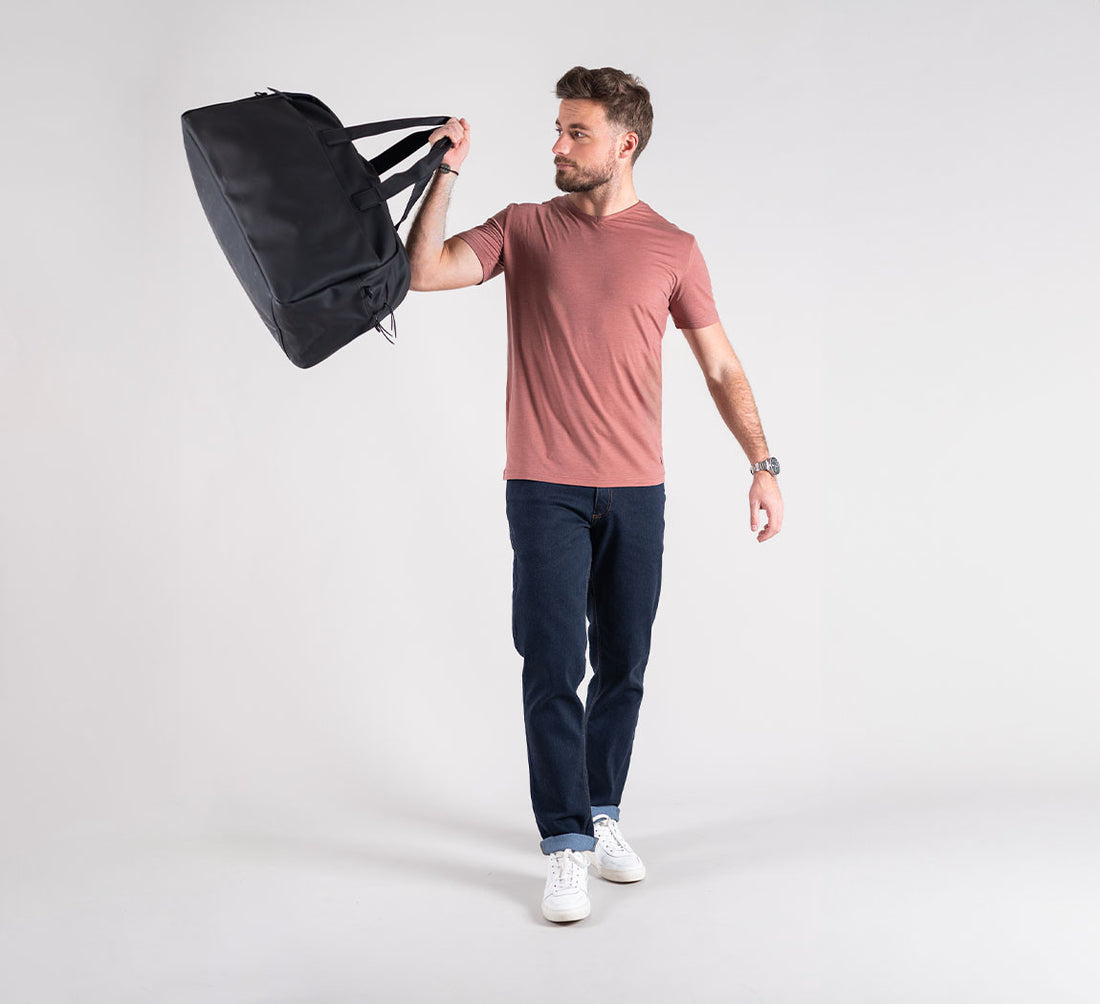 ACTION MERINO V-NECK TEE Rose 