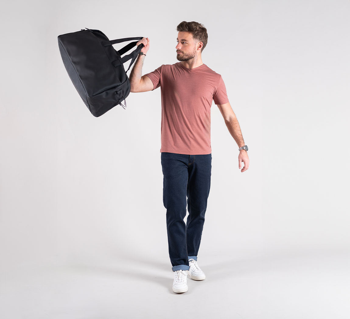 ACTION MERINO V-NECK TEE Rose 