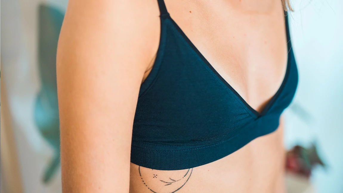 WOMAN MERINO BRA Bleu Chic 