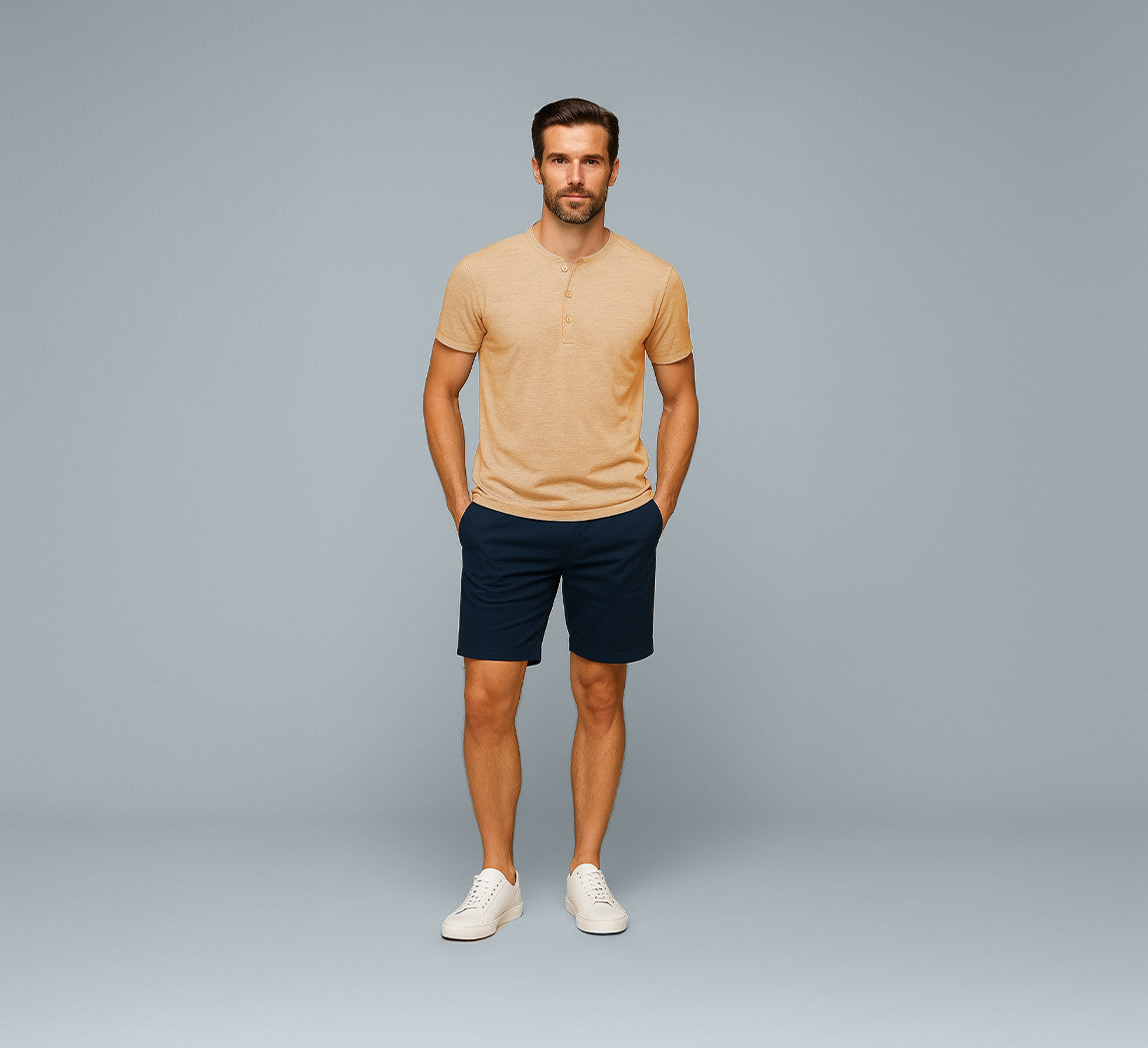 DRY HEMP HENLEY Peche 