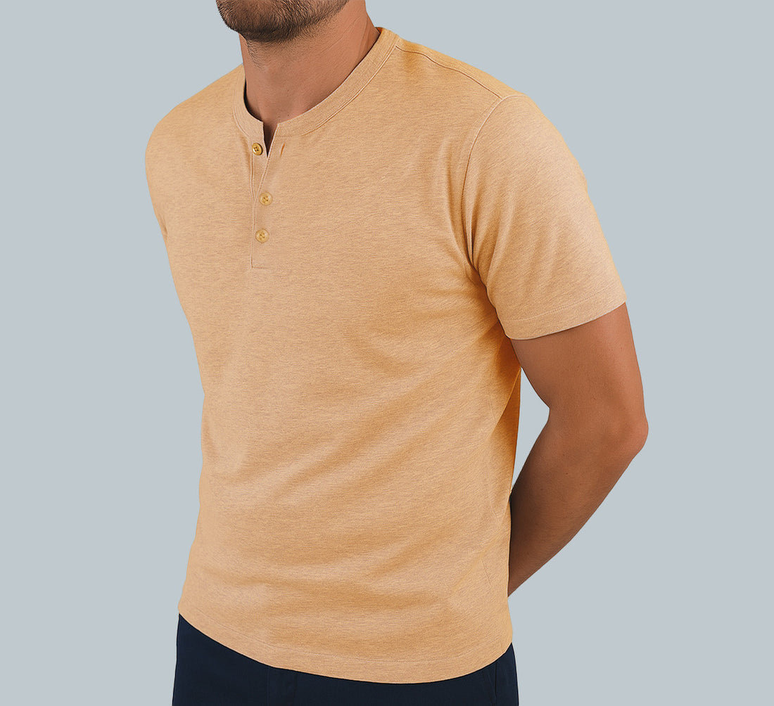DRY HEMP HENLEY Peche 