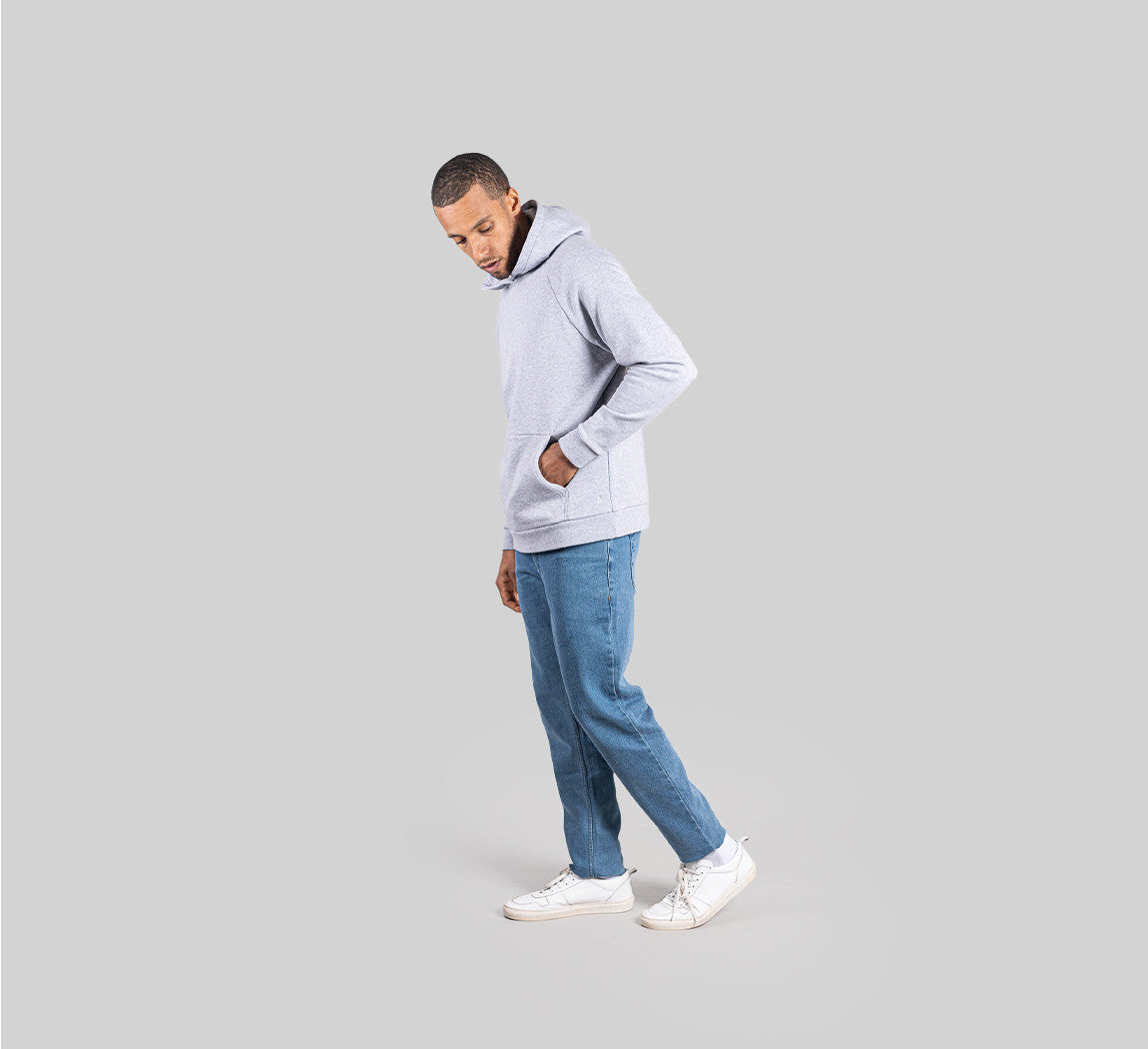 ESSENTIAL MERINO HOODIE Gris Clair 