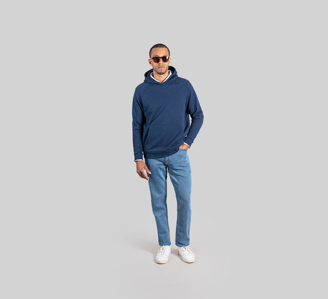 ESSENTIAL MERINO HOODIE Bleu Chic 