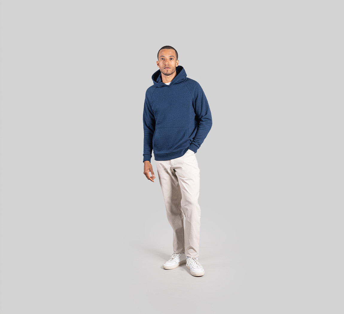 ESSENTIAL MERINO HOODIE Bleu Chic 