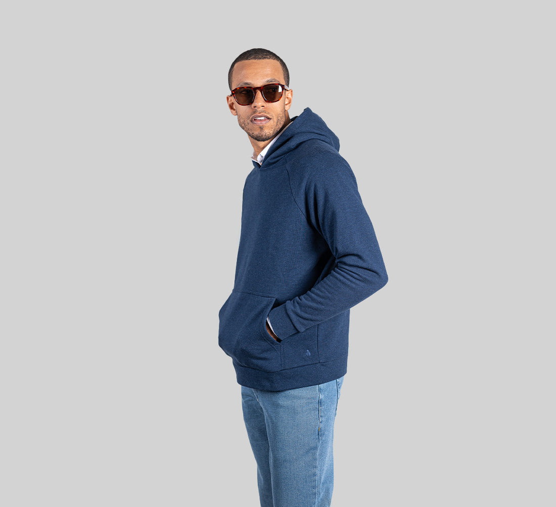 ESSENTIAL MERINO HOODIE Bleu Chic 