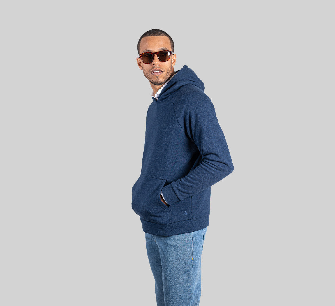 ESSENTIAL MERINO HOODIE Bleu Chic 