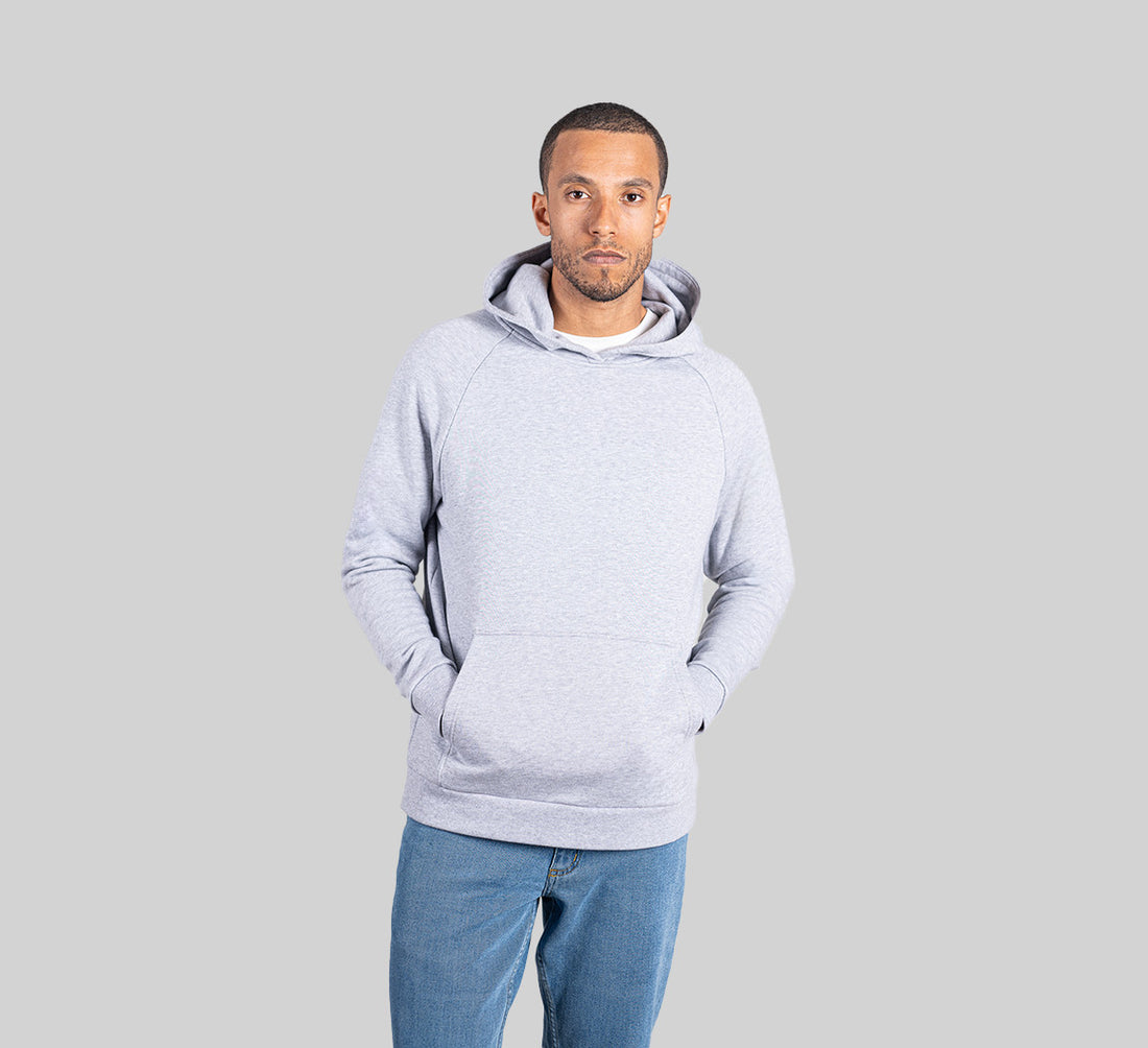 ESSENTIAL MERINO HOODIE Gris Clair 