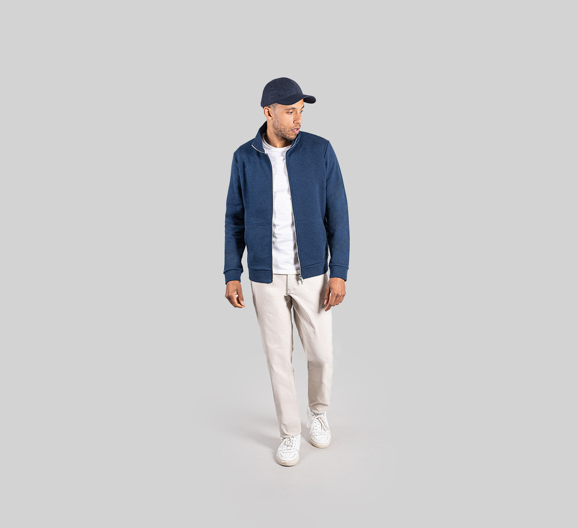 ESSENTIAL MERINO JACKET Bleu Chic 