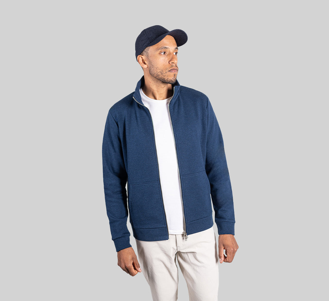 ESSENTIAL MERINO JACKET Bleu Chic 