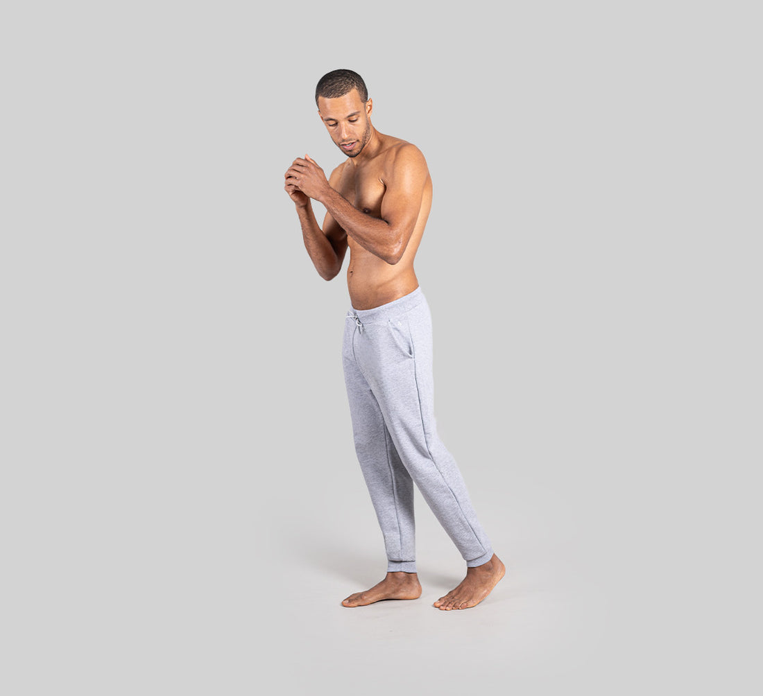 ESSENTIAL MERINO JOGGERS Gris Clair 