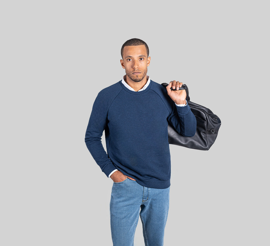ESSENTIAL MERINO SWEATSHIRT Bleu Chic 