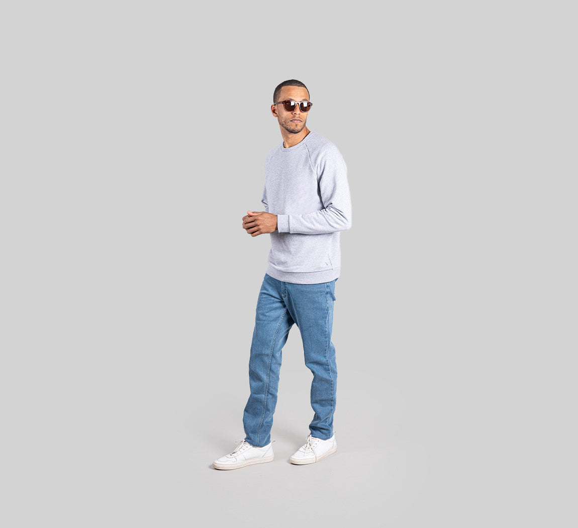 ESSENTIAL MERINO SWEATSHIRT Gris Clair 