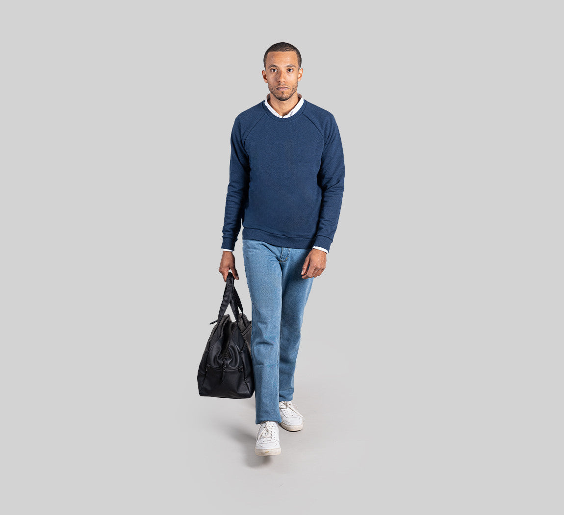 ESSENTIAL MERINO SWEATSHIRT Bleu Chic 