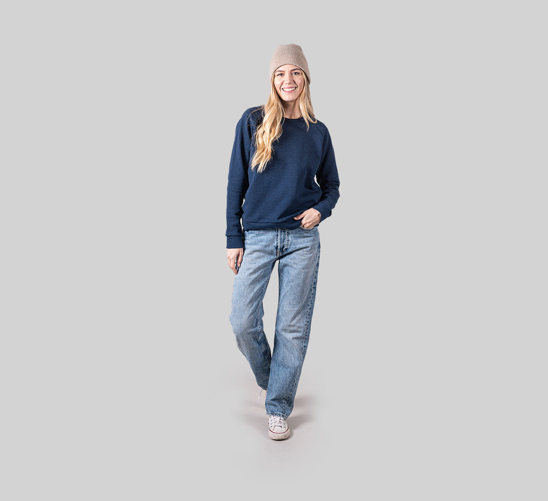 ESSENTIAL MERINO WOMAN SWEATSHIRT Bleu Chic 