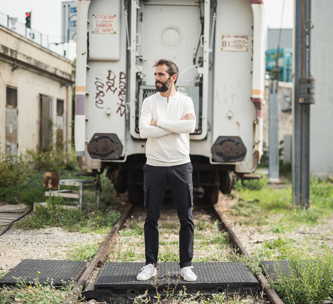 EVOLUTION MERINO HENLEY Sable 