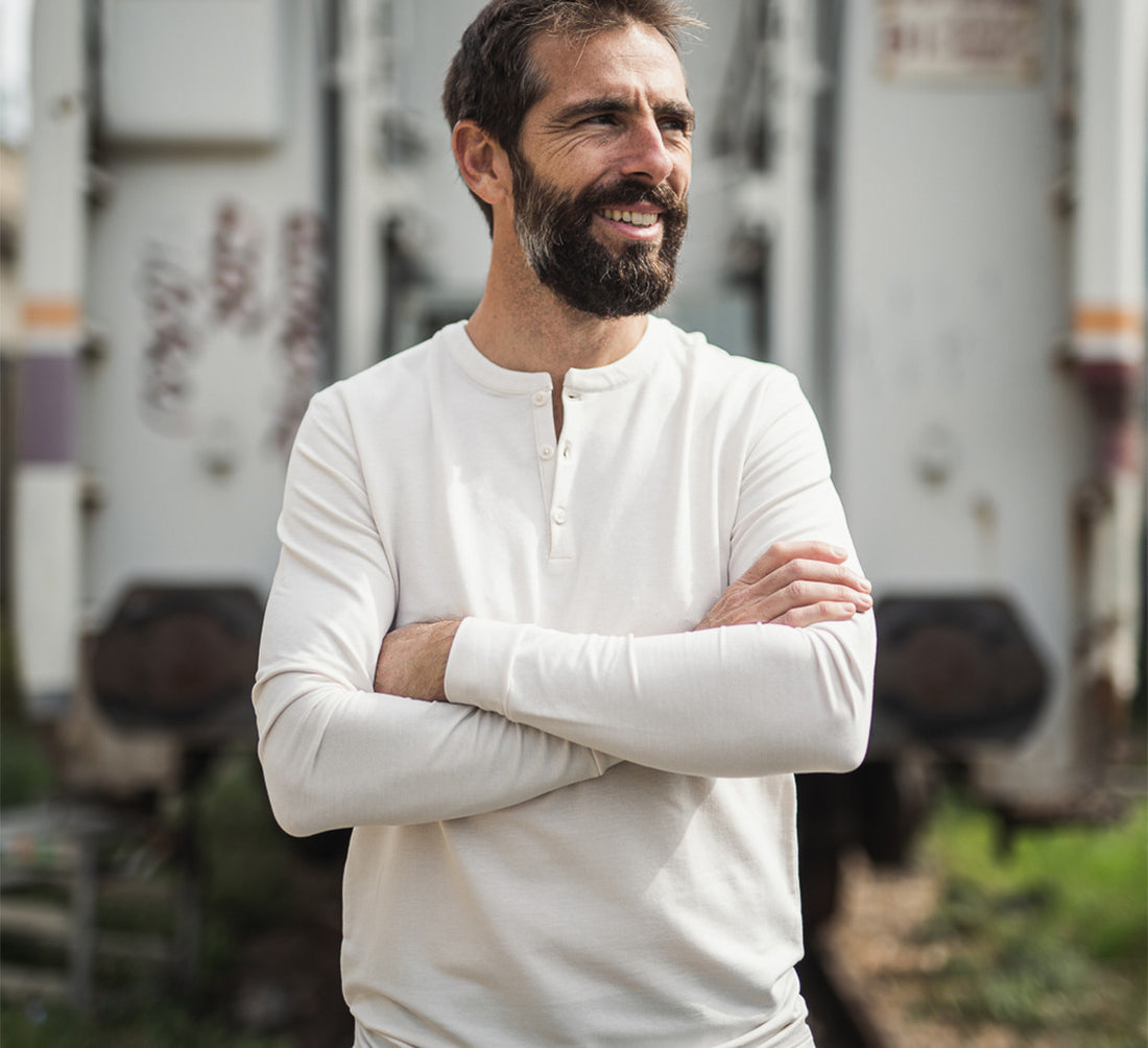 EVOLUTION MERINO HENLEY Sable 
