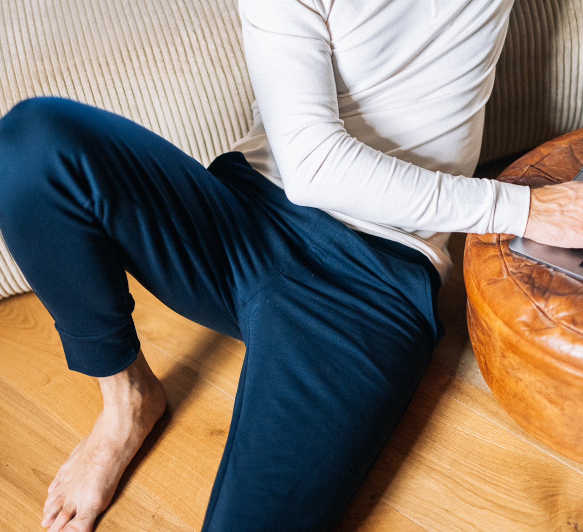 EVOLUTION MERINO JOGGERS Bleu Chic 