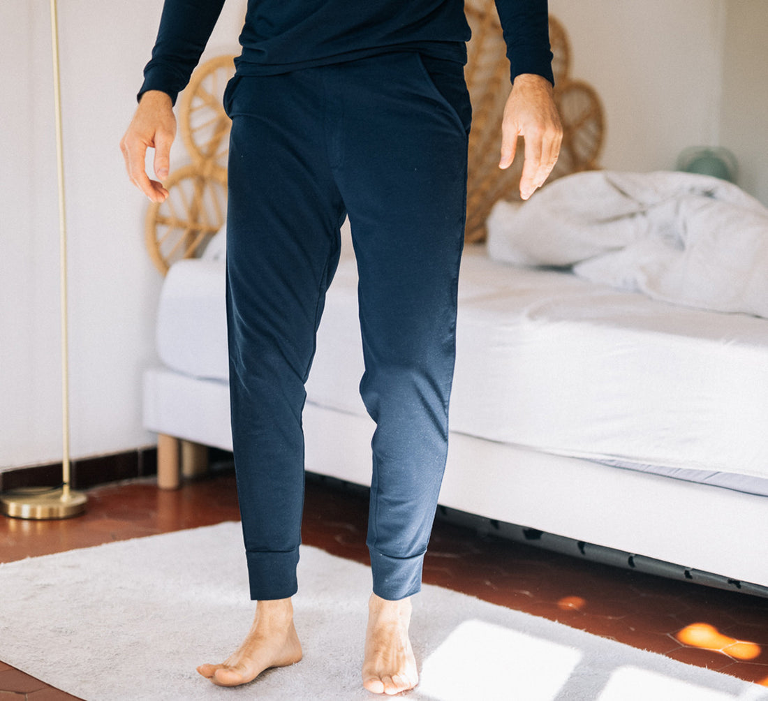 EVOLUTION MERINO JOGGERS Bleu Chic 