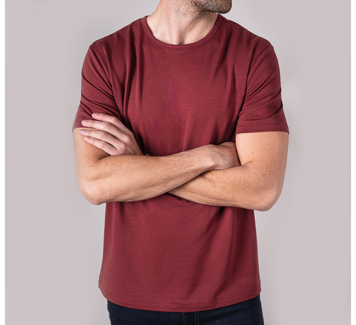 EVOLUTION MERINO T-SHIRT Bordeaux 