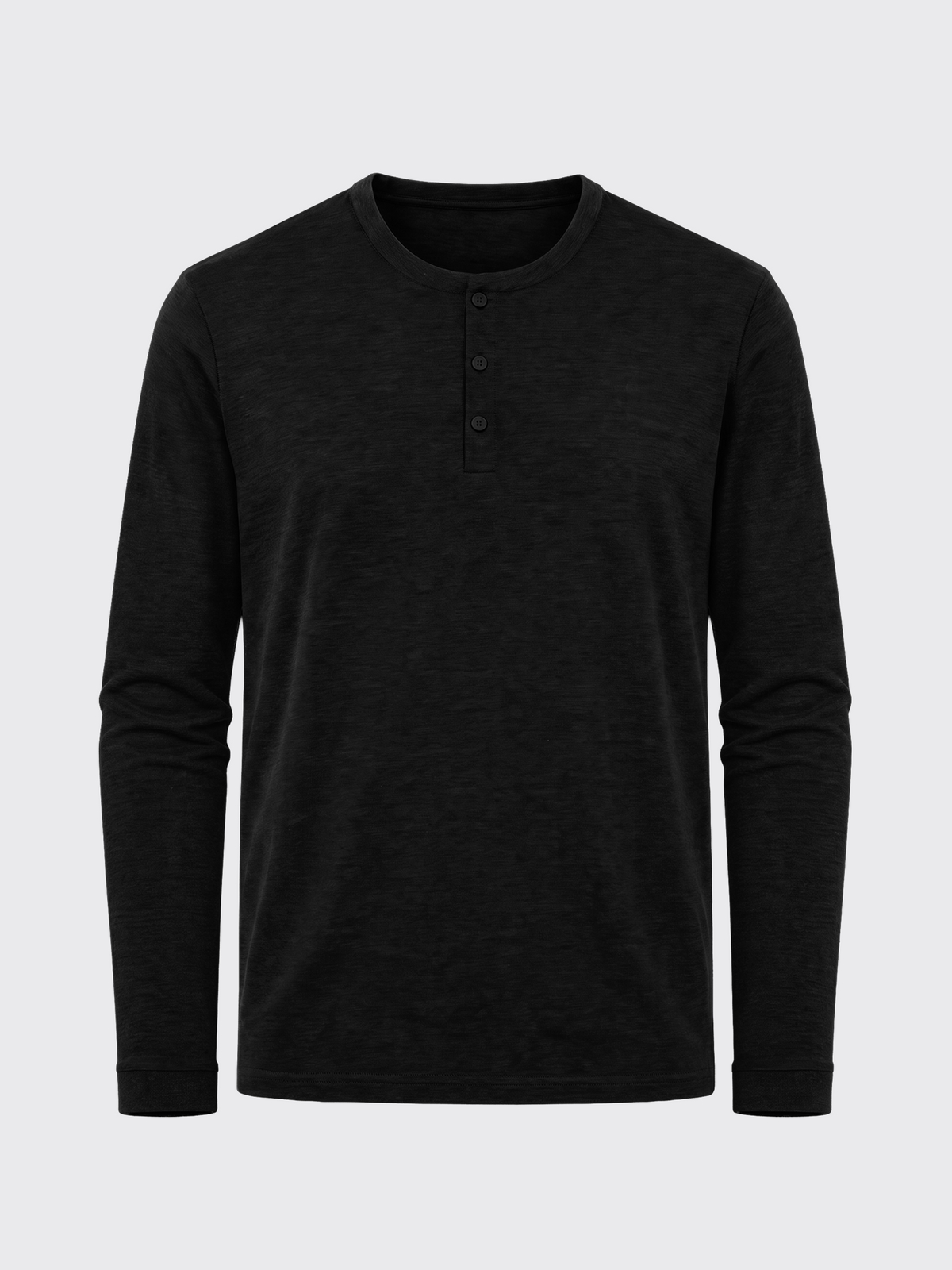 main out PERFORMANCE MERINO LONG SLEEVES HENLEY noir 