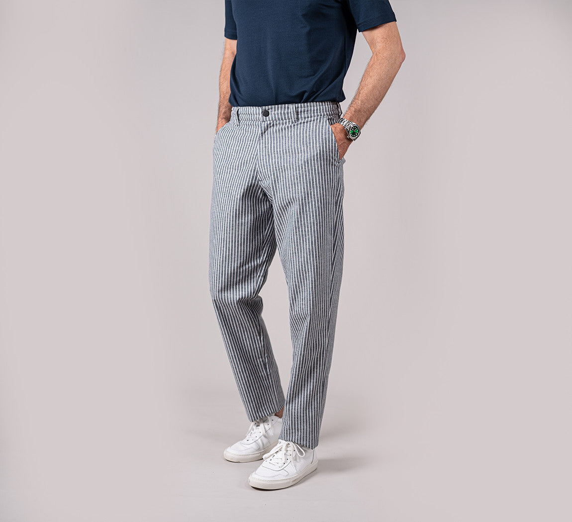 HEMP PANTS Dark Stripes 