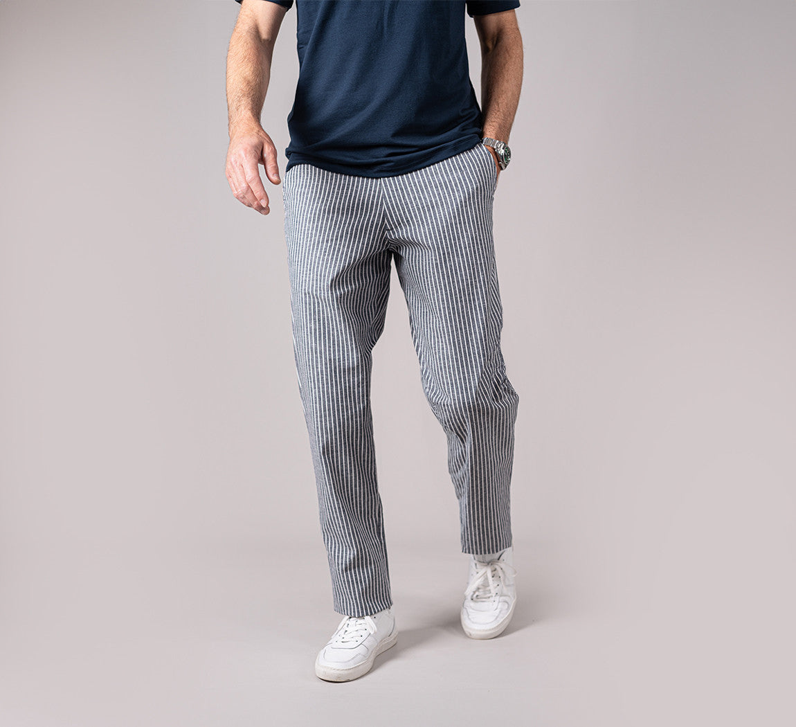 HEMP PANTS Dark Stripes 