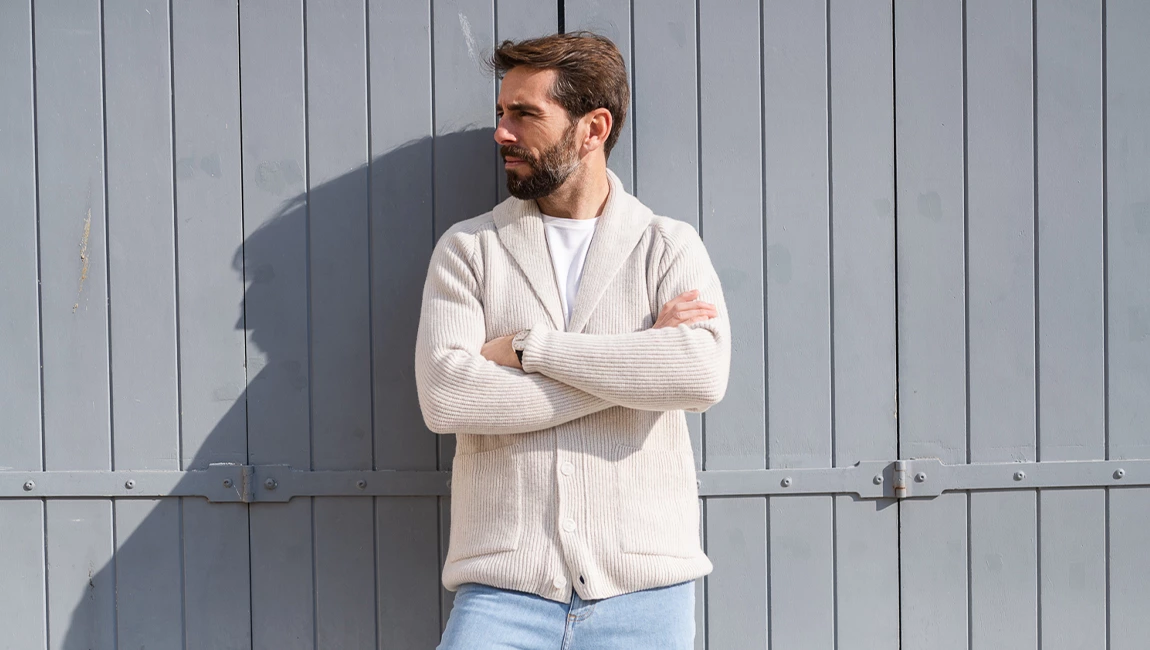 LAMBSWOOL CARDIGAN Blanc 