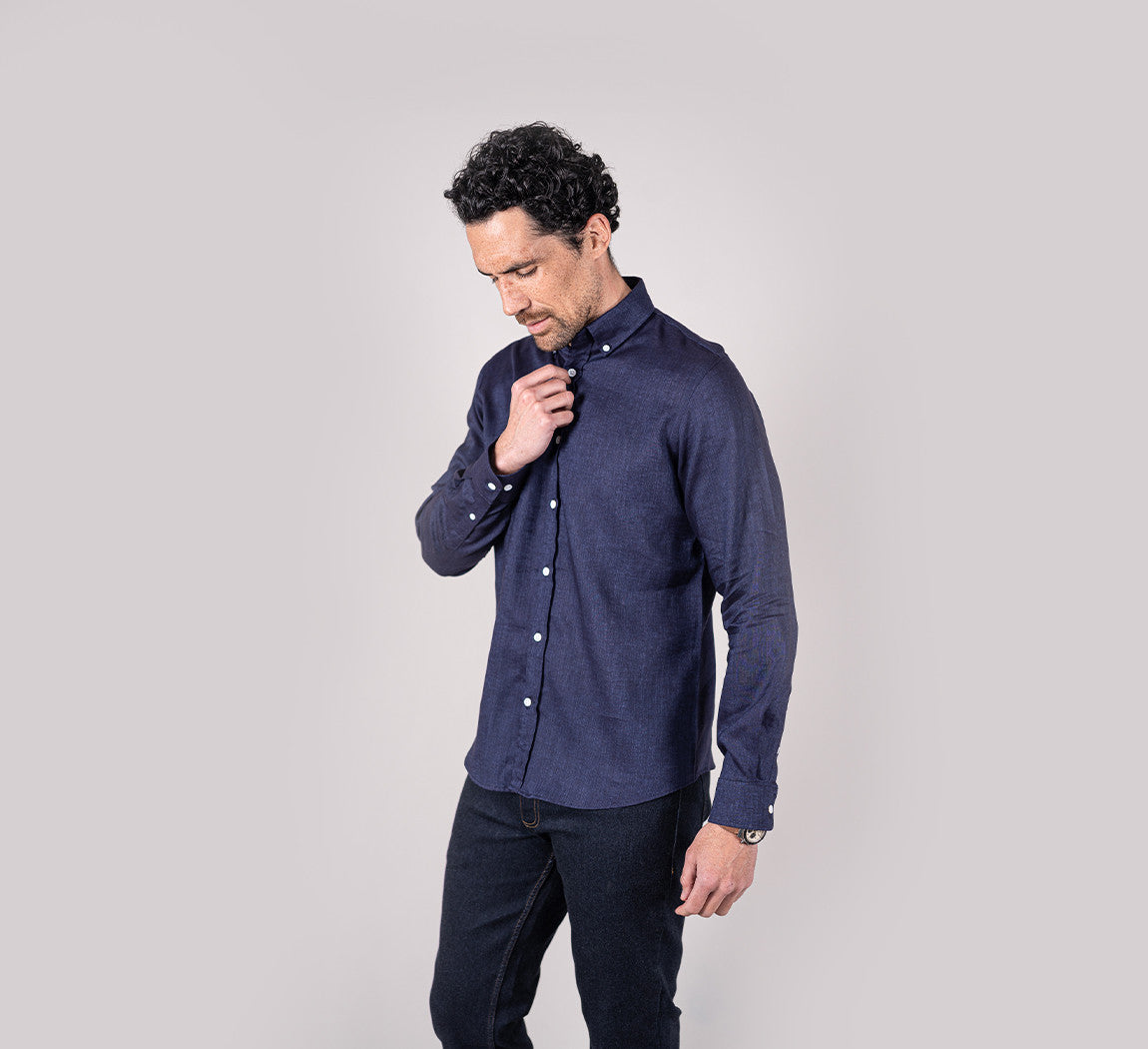 LINEN SUMMER SHIRT Bleu Chic 