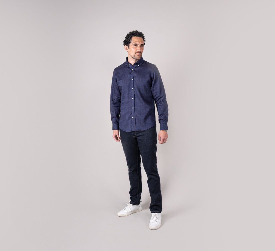 LINEN SUMMER SHIRT Bleu Chic 
