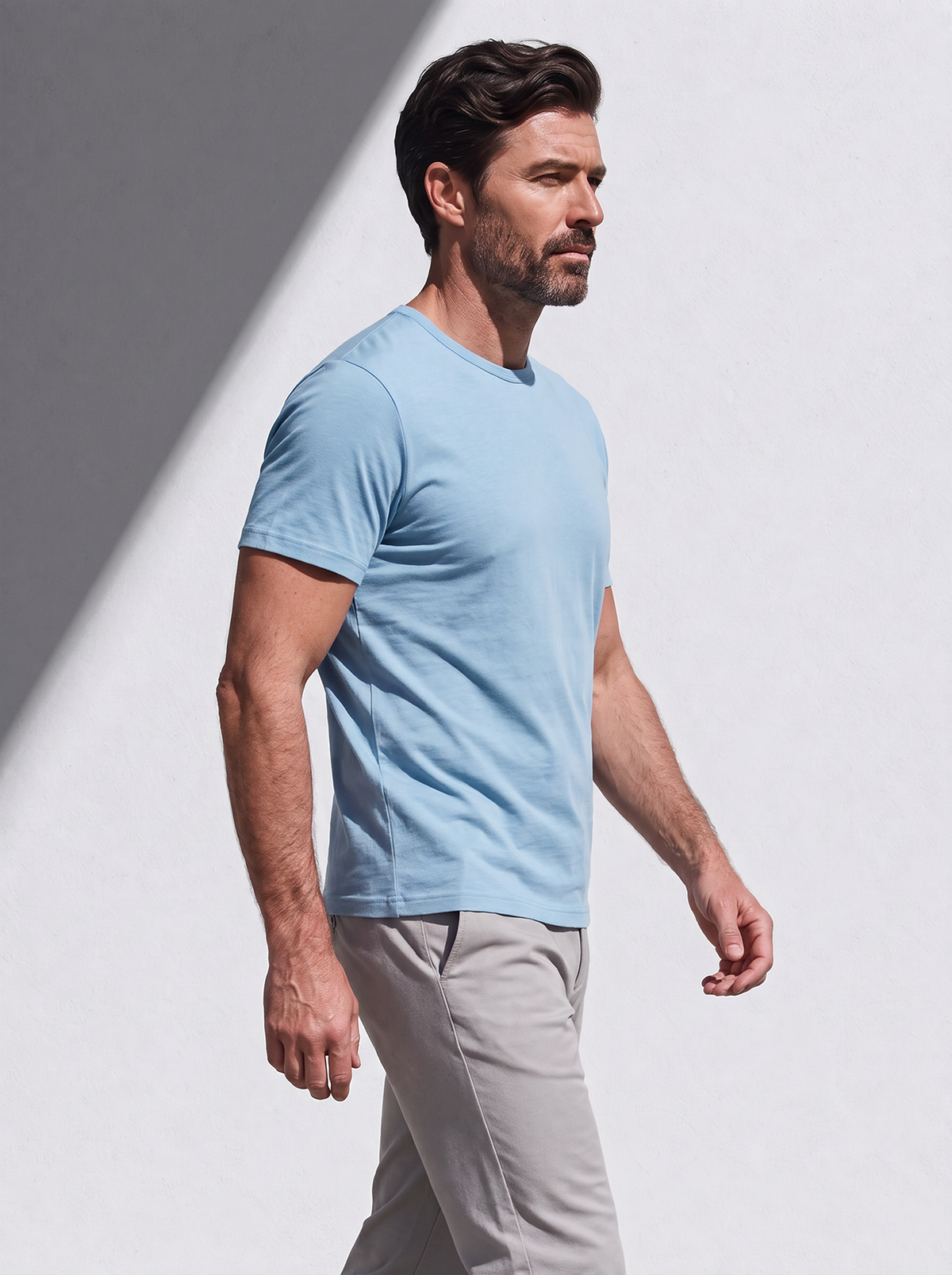 PERFORMANCE MERINO T-SHIRT bleu ciel 