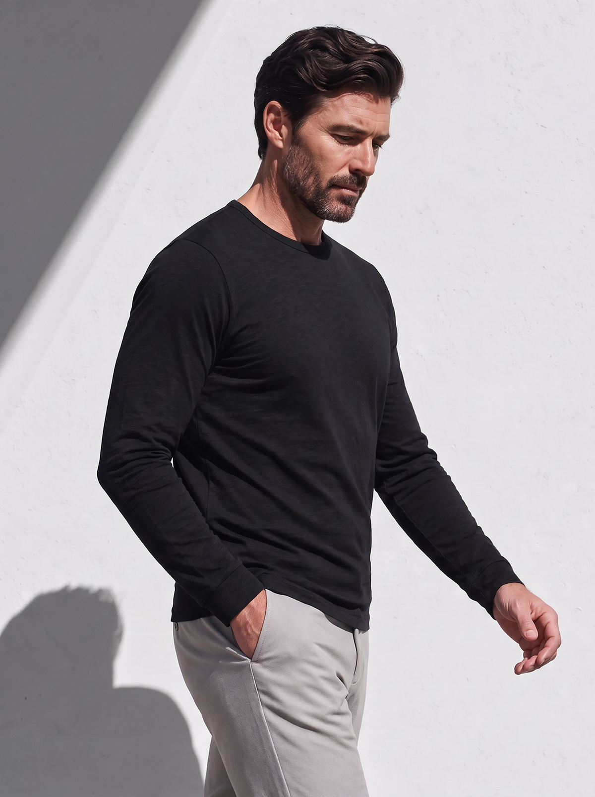 PERFORMANCE MERINO LONG SLEEVES T-SHIRT noir 