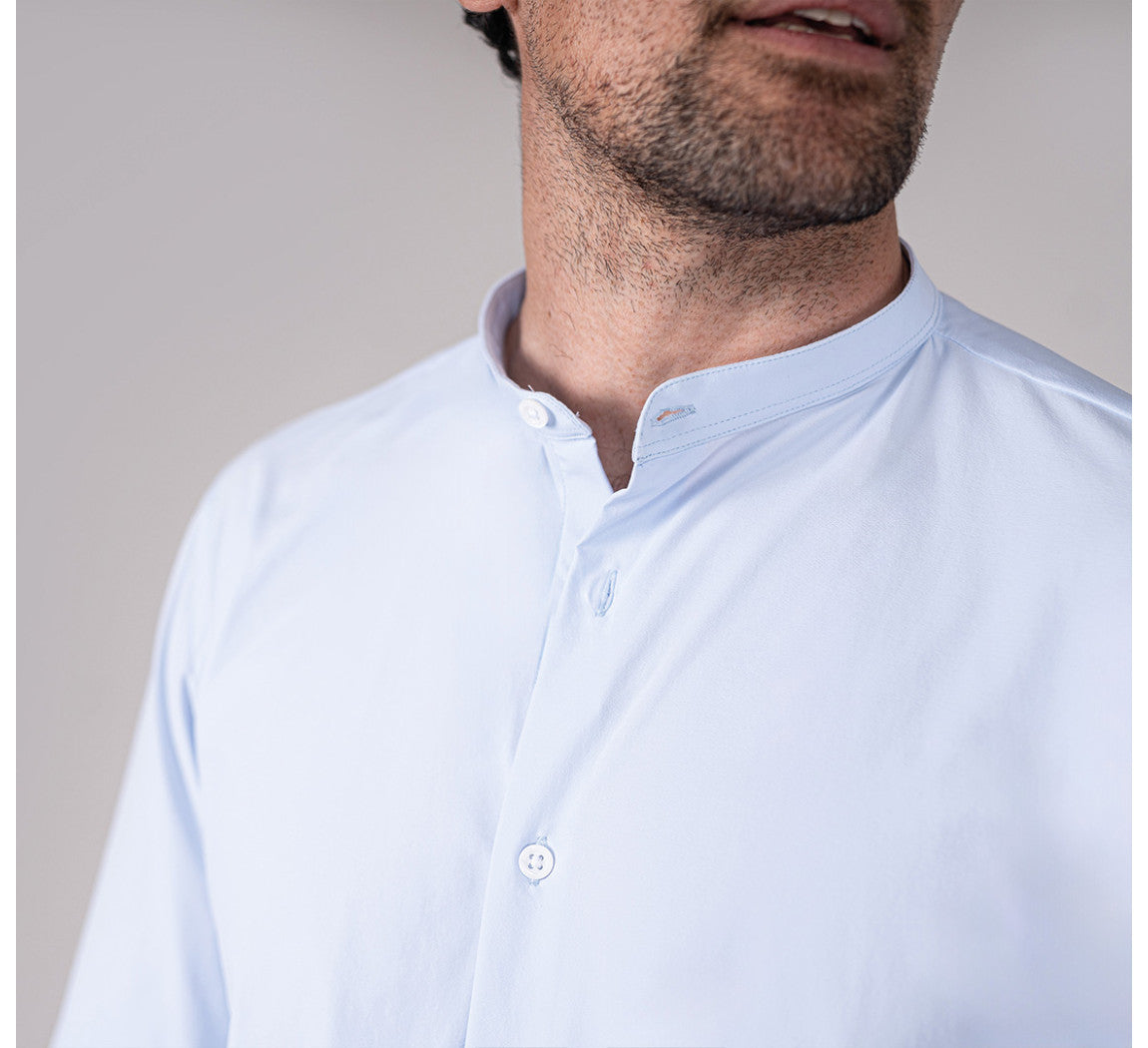 MAO STRETCH SHIRT Bleu Ciel 