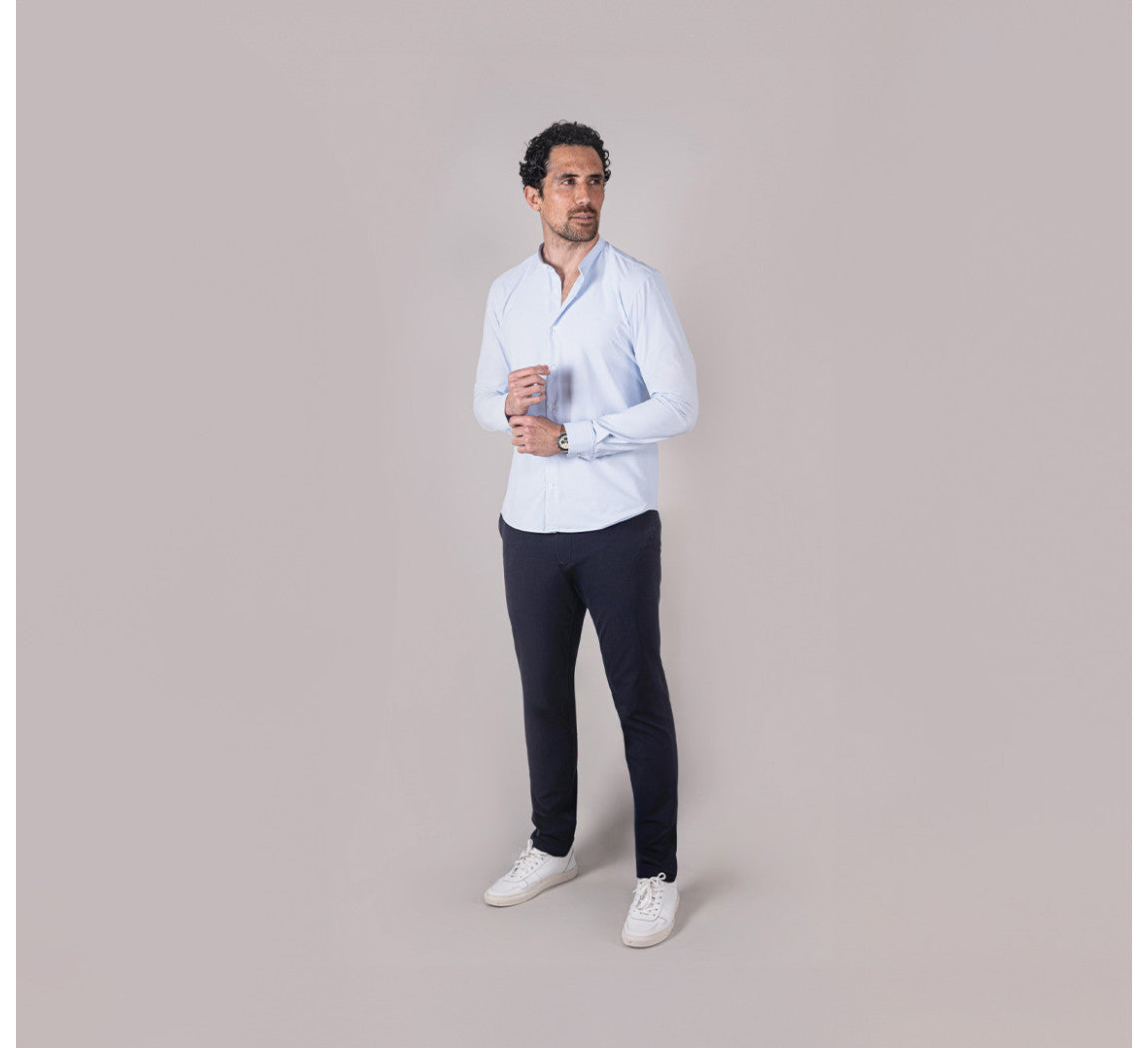 MAO STRETCH SHIRT Bleu Ciel 