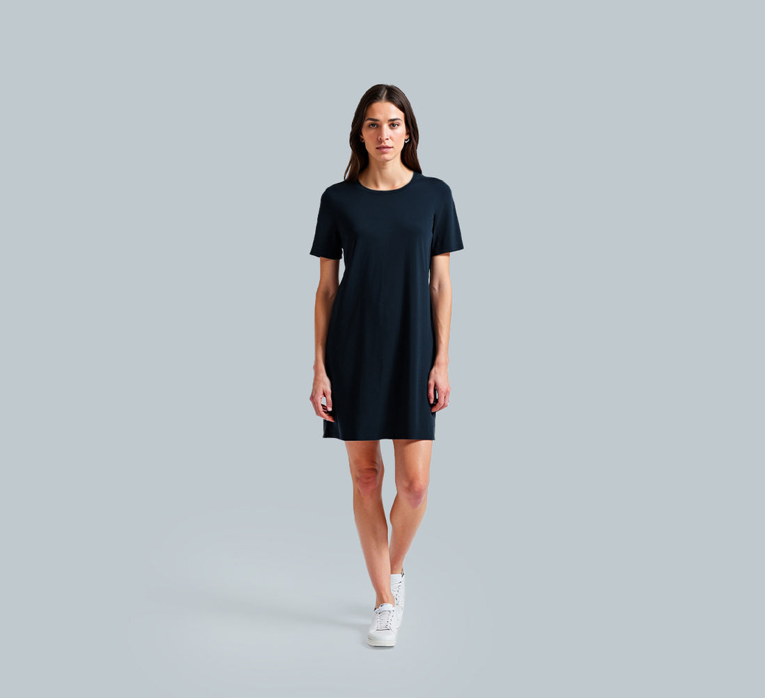MERINO DRESS T-SHIRT Bleu Chic 