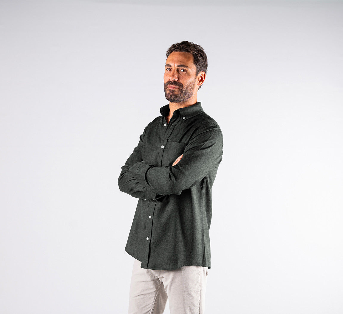 MERINO FLANNEL SHIRT Kaki 