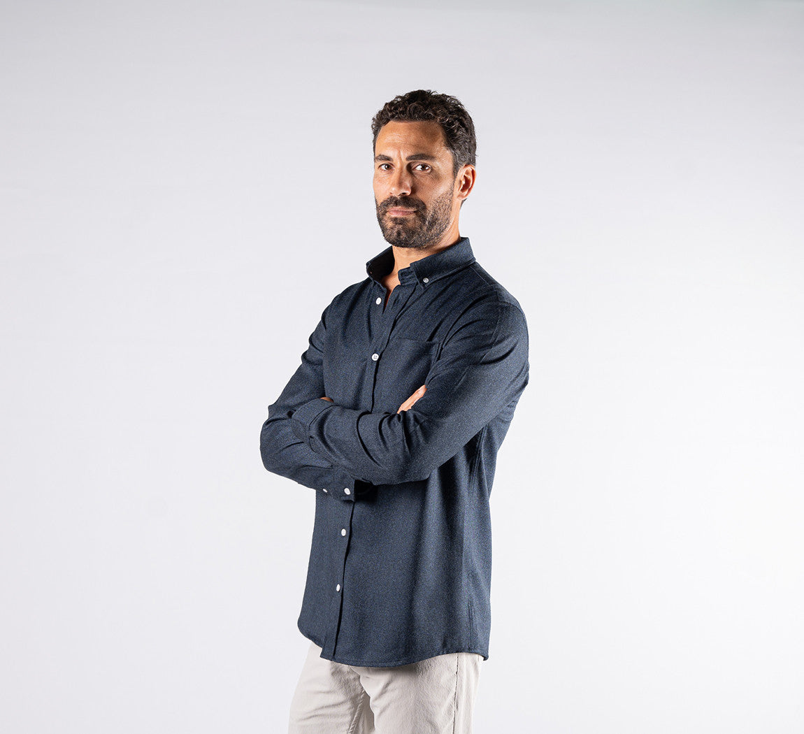 MERINO FLANNEL SHIRT Bleu Chic 