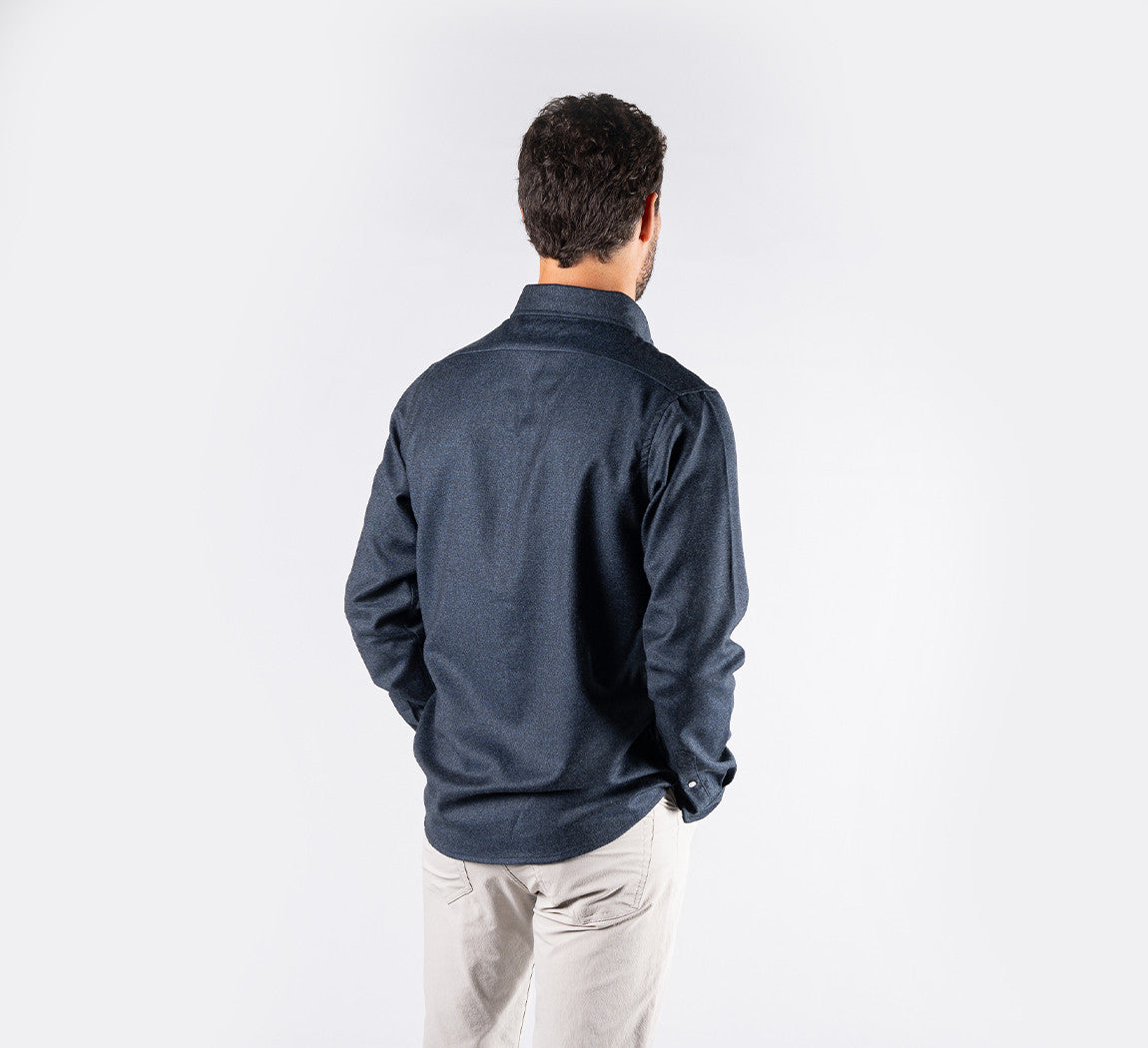 MERINO FLANNEL SHIRT Bleu Chic 