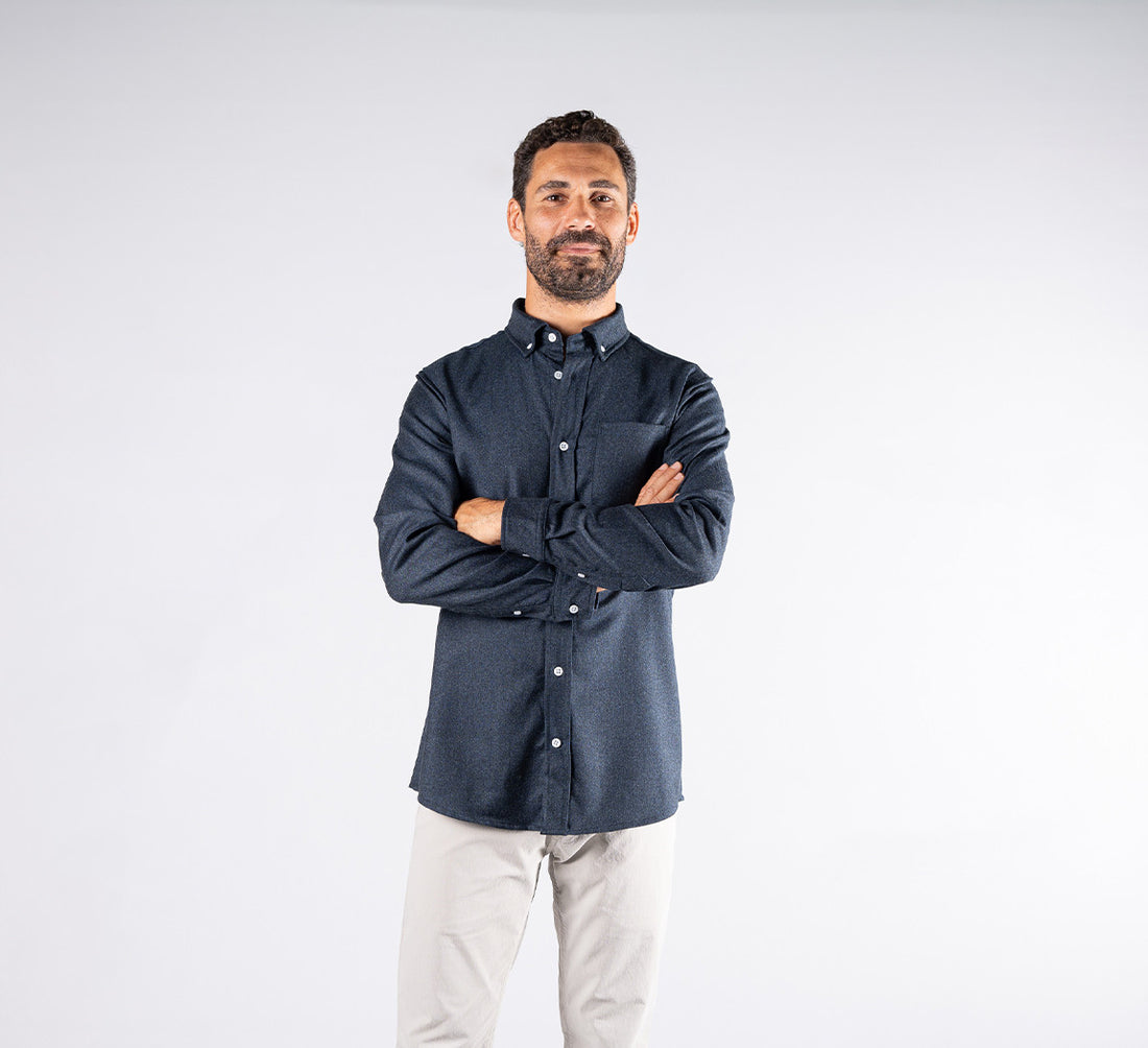 MERINO FLANNEL SHIRT Bleu Chic 