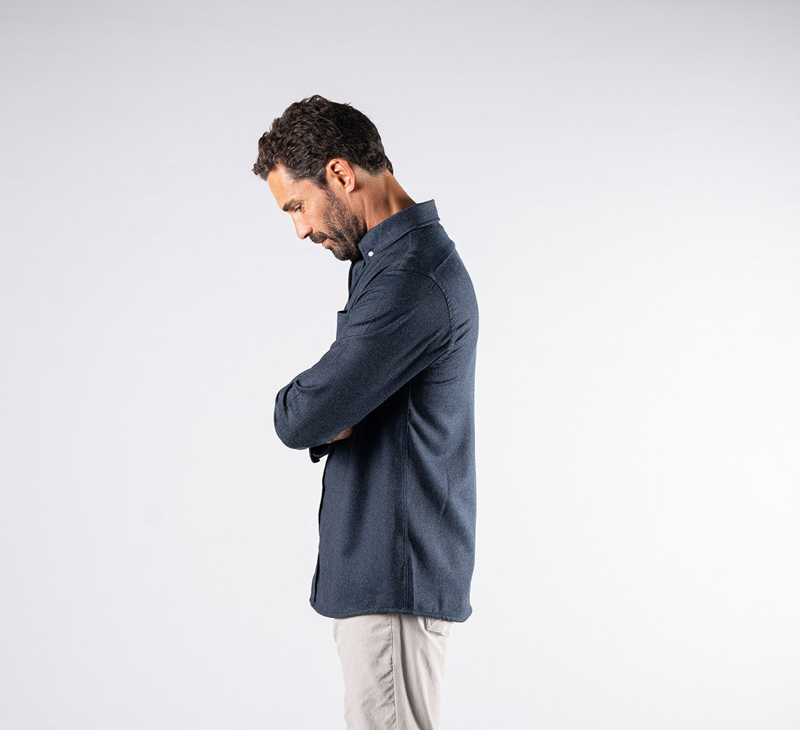 MERINO FLANNEL SHIRT Bleu Chic 