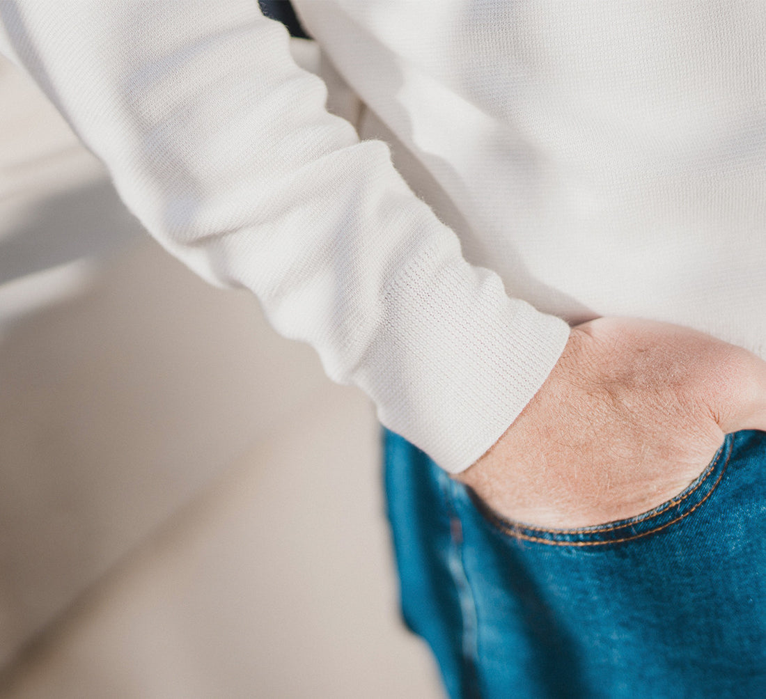MERINO TENCEL PULLOVER Blanc 