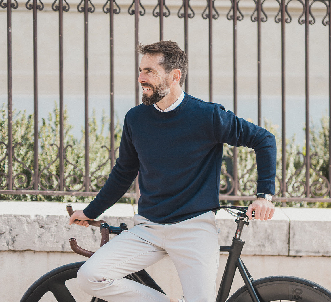 MERINO TENCEL PULLOVER Bleu Chic 