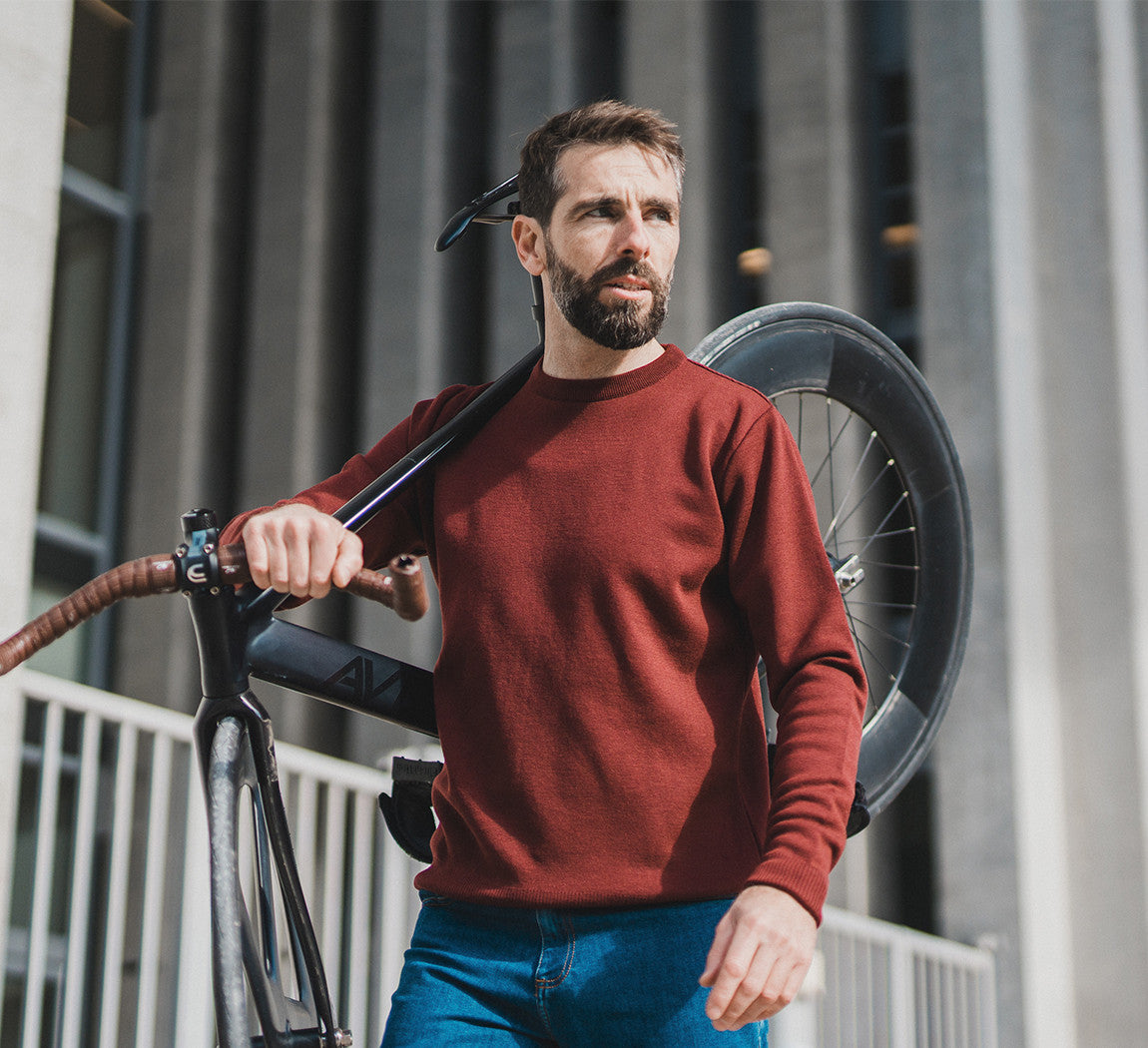MERINO TENCEL PULLOVER Bordeaux 