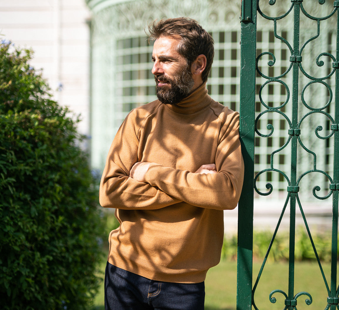 MERINO TENCEL TURTLENECK Camel 
