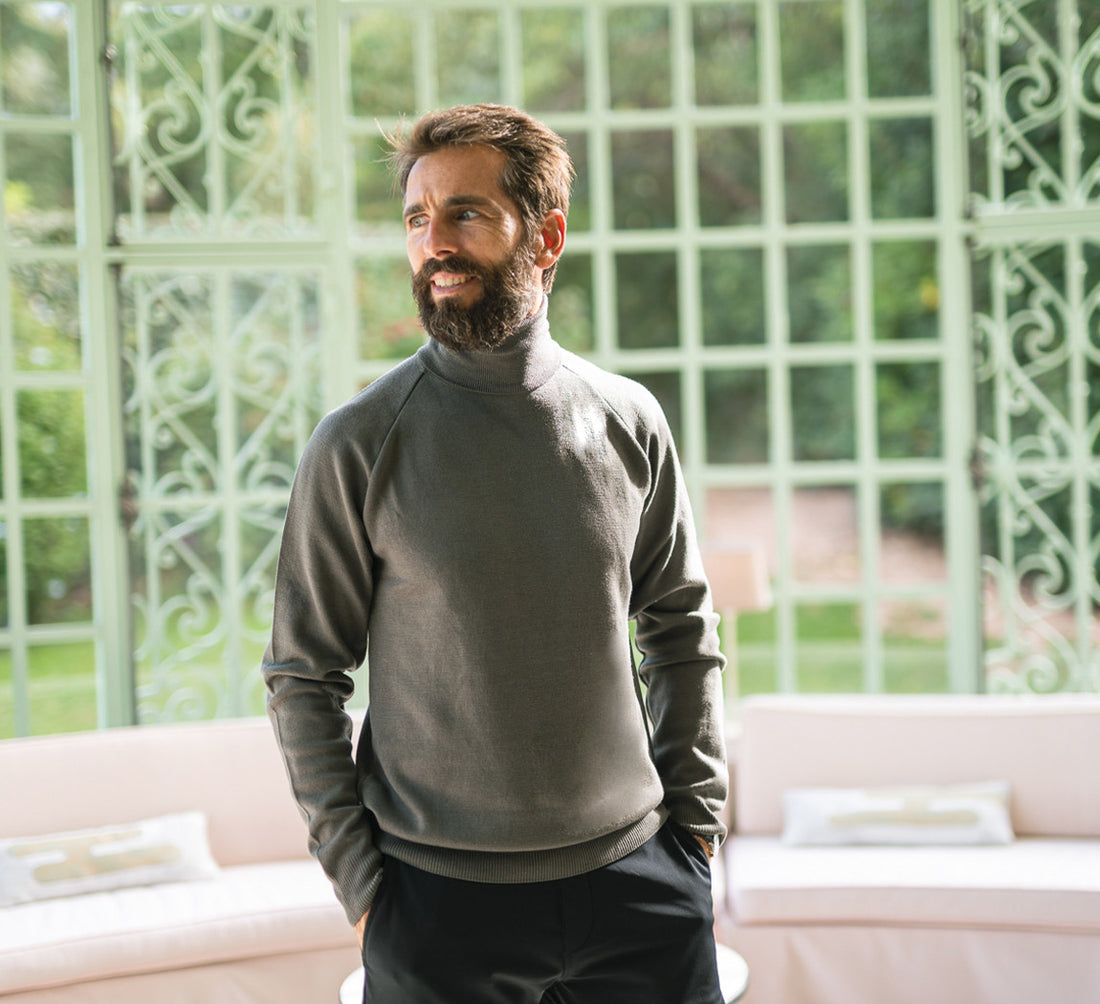 MERINO TENCEL TURTLENECK Kaki 