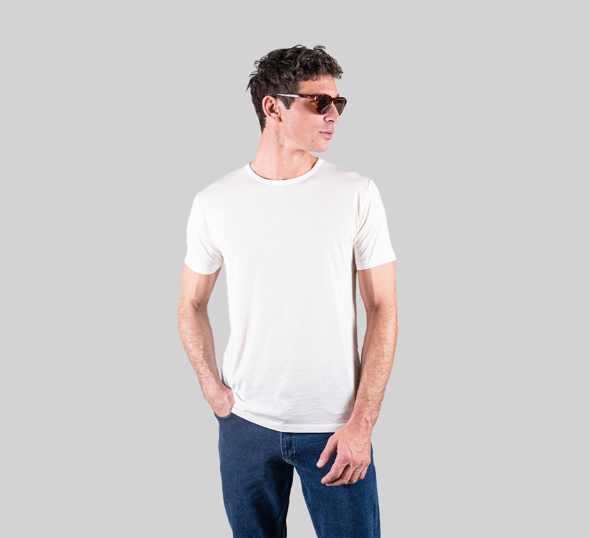 PERFORMANCE MERINO T-SHIRT Ivoire 