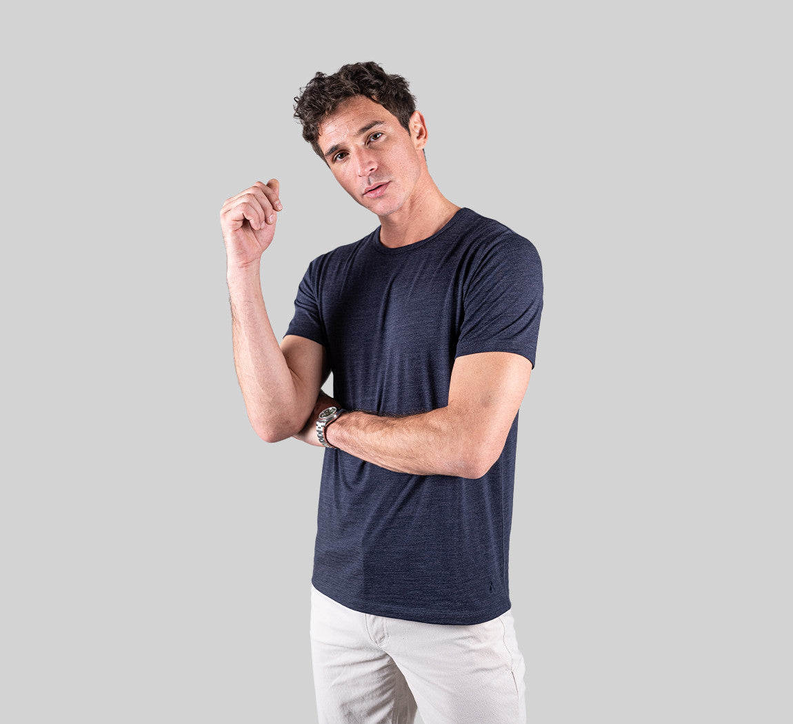 PERFORMANCE MERINO T-SHIRT Bleu Chic 